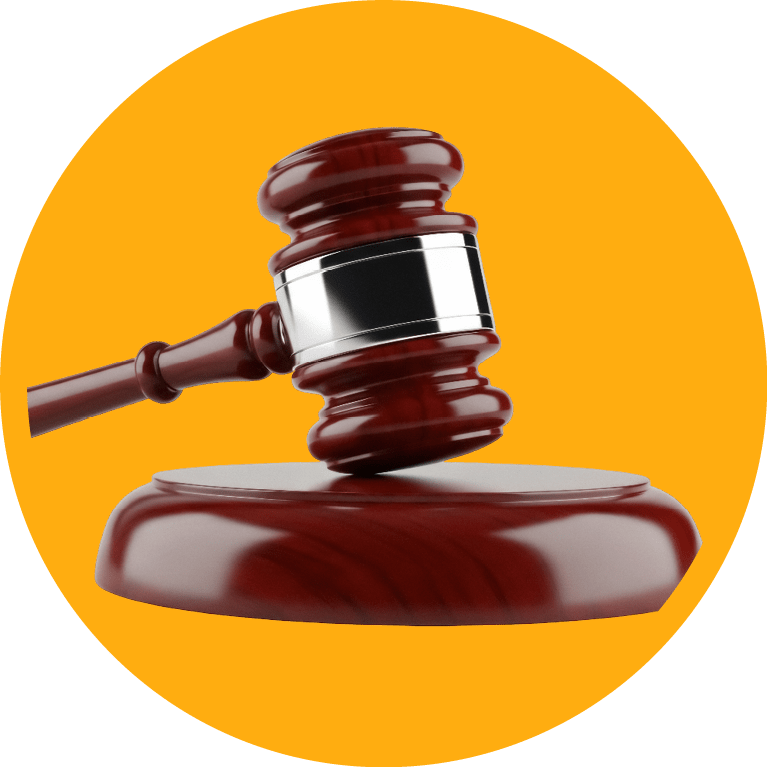 Isolated wooden judge gavel and sound block resting, on a light surface, law and legal system