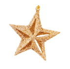 Set of gold stars isolated on white background.