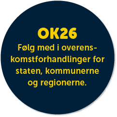 OK26 F lg med i overenskomstforhandlinger for staten, kommunerne og regionerne.