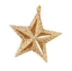 Set of gold stars isolated on white background.